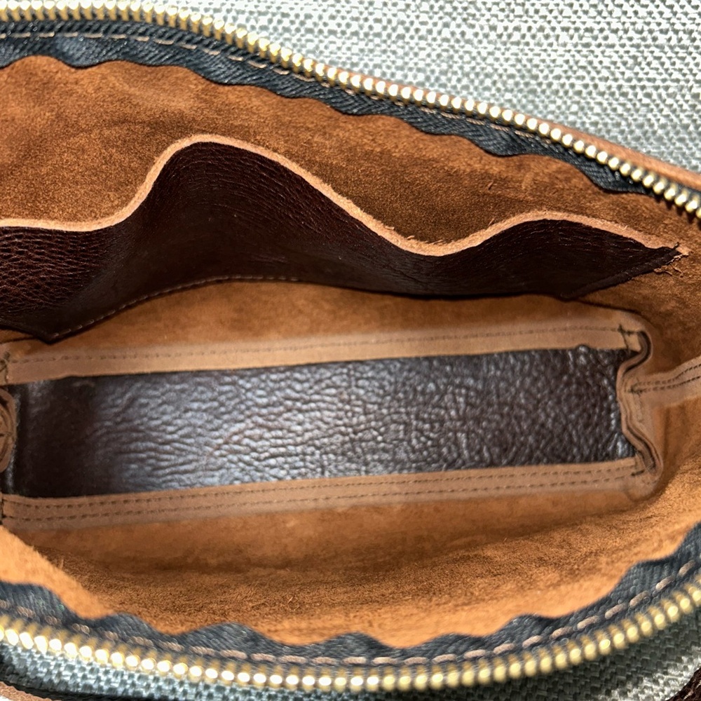 Portland Leather Large Poppy -Coldbrew - Picture 3 of 4